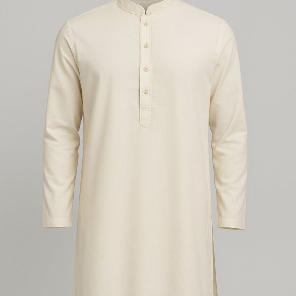 Classic Cotton Panjabi — Off White