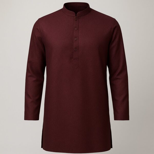 Premium Jacquard Panjabi — Maroon