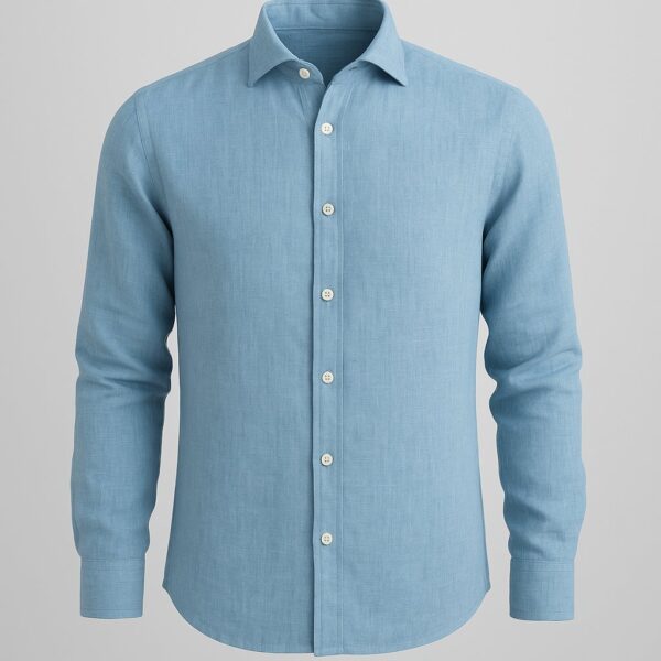 Premium Linen Shirt — Sky
